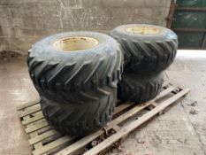 Set Goodyear 38X20.00-16.1NHS wheels and tyres to suit Househam sprayer