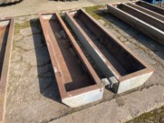 2No 8ft galvanised hook on feed troughs