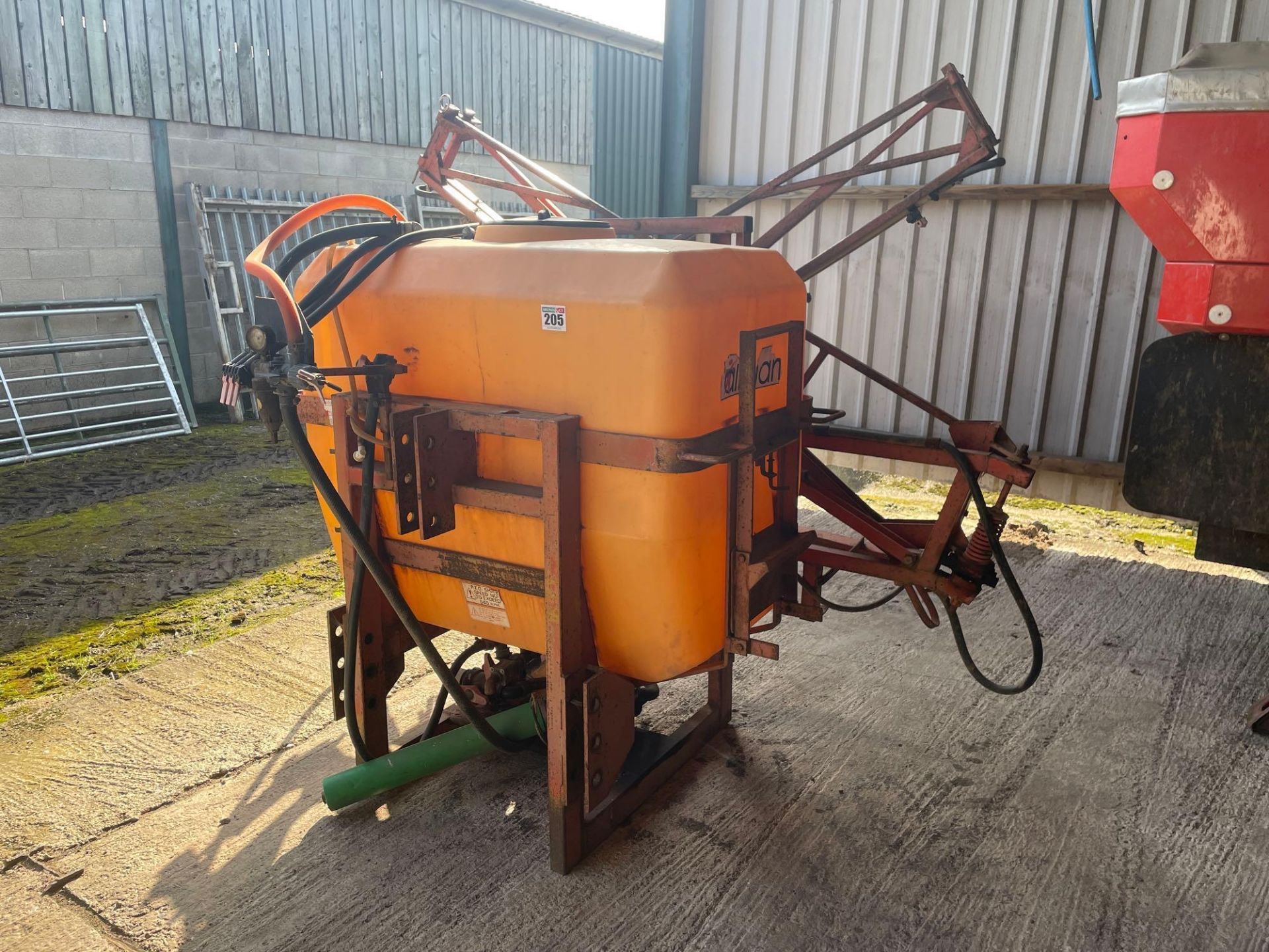 Allman 625 12m linkage mounted sprayer, 1000l tank. Serial No: MT636 ​​​​​​​NB: Comes with manual