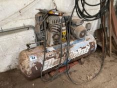 1997 Blue Point BJ15 150 3hp air compressor, single phase. Serial No: 046907. Spares or Repairs