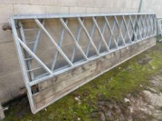 Pair galvanised diagonal feed barriers 18ft 6 inches