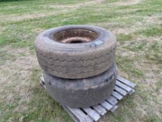 2No 385/65R22.5 wheels and tyres