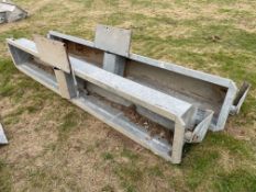 2No 10ft galvanised tipping water troughs