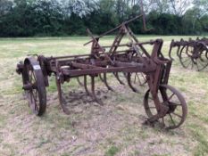 Ransomes 8' 5" fixed tine cultivator, trailed