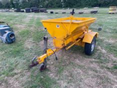 Logic salt spreader, single disc, single axle on 195R14C wheels and tyres.  Manual in Office.