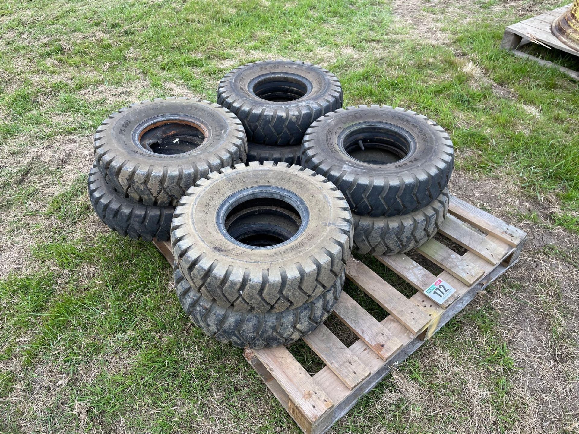 8No BKT 6.90/6.00-9 tyres