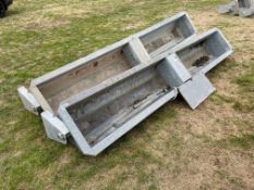 2No 10ft galvanised tipping water troughs