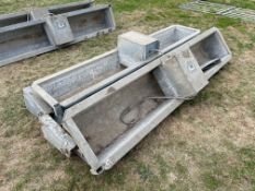 2No 8ft 7.5inches galvanised tipping water troughs