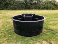 Black plastic water trough