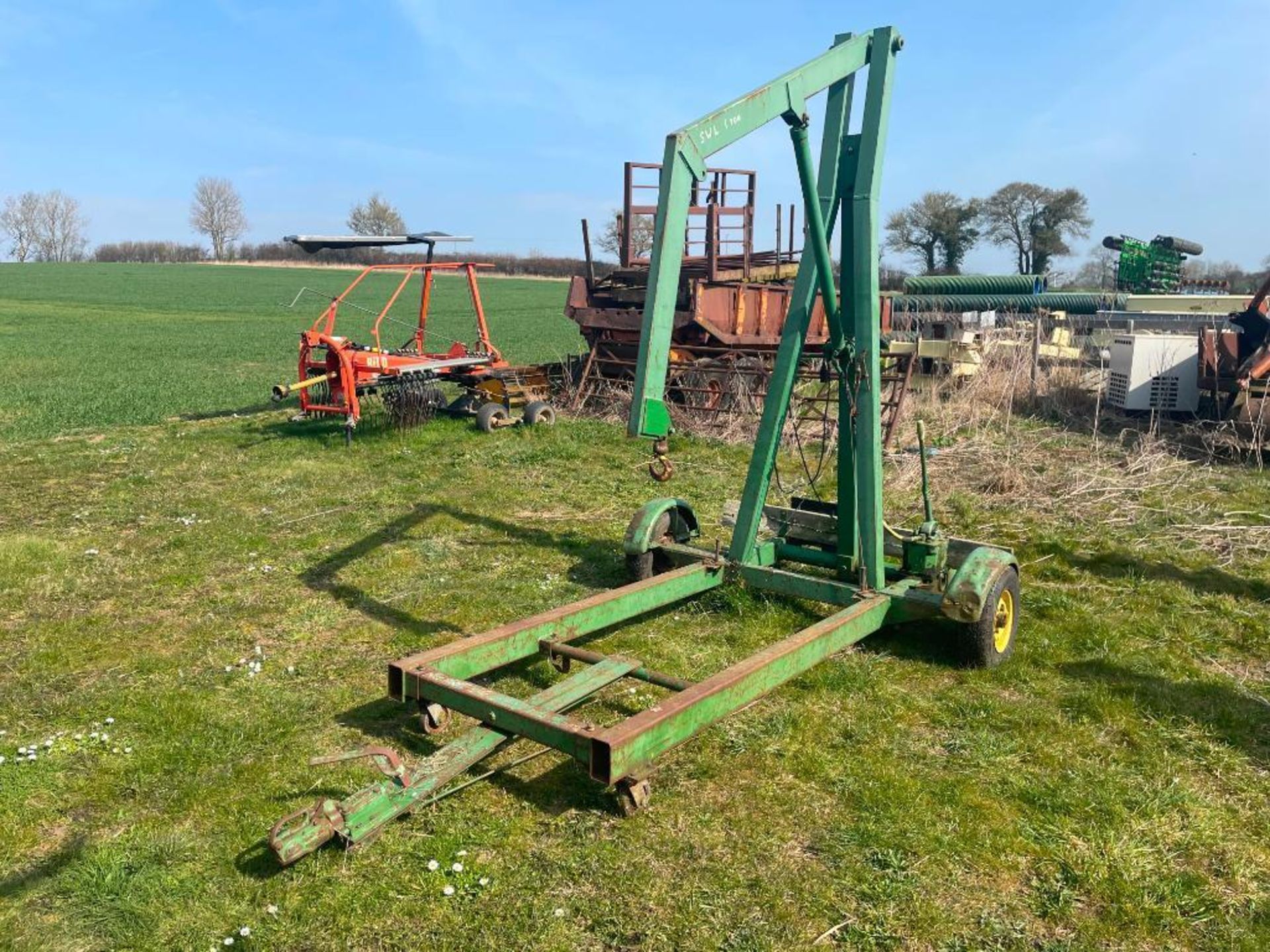 SWL 1t trailed crane with ball hitch attachment - Image 3 of 5