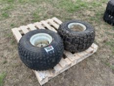 Pair 25X12.00-9 wheels and tyres