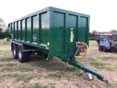 2019 Bailey 16t twin axle dump trailer, sprung drawbar, air brakes - load sensing on BKT 560/60R22.5