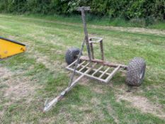 ATV trailer frame, single axle