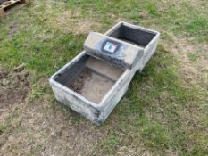 Black plastic water trough