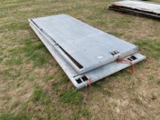 Pair 11ft 5" sheeted doors and a 12ft sheeted door