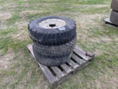 1No  7.50-16 wheel and tyre and Pair B F Goodrich 265/75R16 wheels and tyres