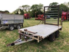 Ifor Williams DP120 60 twin axle trailer 2m x 3m with rear manual ramp, metal floor on 225/75R10 whe