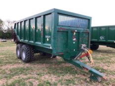 2014 Bailey 14t twin axle dump trailer, sprung drawbar, air brakes - load sensing on Tianli 560/60R2