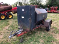 1997 Foster single axle fuel bowser on 175R13C wheels and tyres, manual pump. Serial No: 250-5994