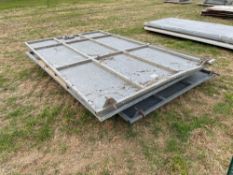 Pair 9ft 11" inch sheeted doors and 9ft 2" sheeted door