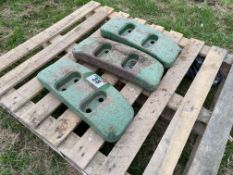 3No John Deere front weights