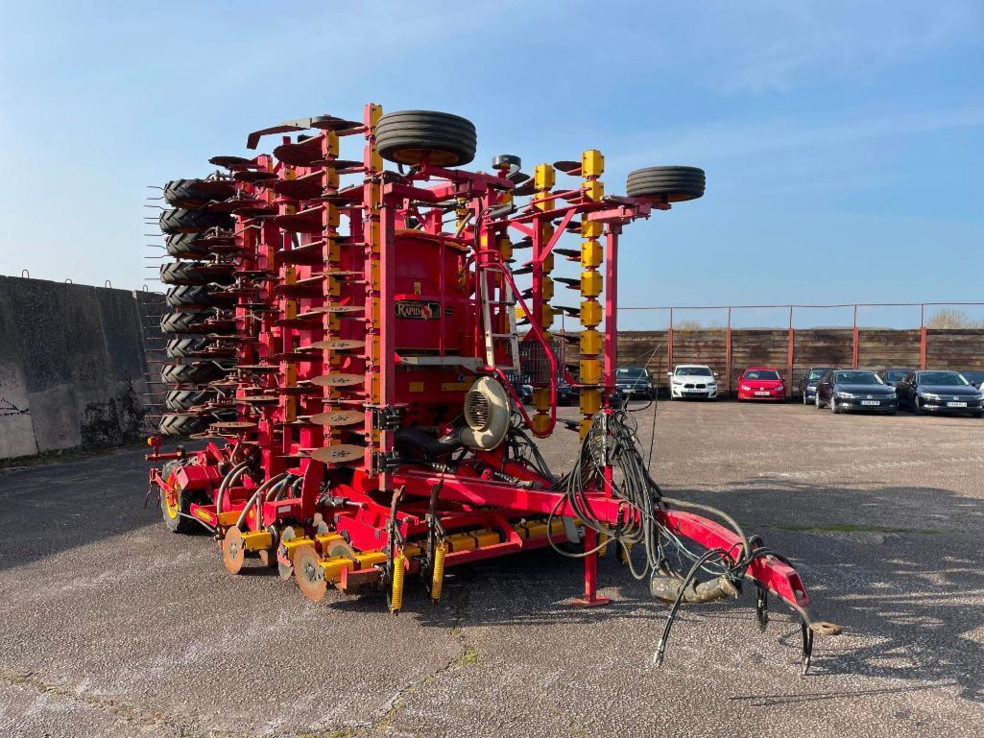 2007 Vaderstad Rapid A 800S disc drill with 2 sets of discs, tyre packer, wheel eradicators, rear fi - Image 3 of 14