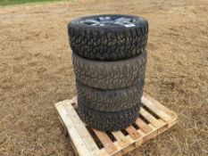 4No Goodyear Wrangler Mud-Terrain 255/55R19 wheels and tyres suited to Land Rover