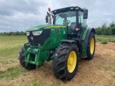 2012 John Deere 6140R AutoQuad 50kph 4wd tractor with TLS front and cab suspension, 3 manual spools,