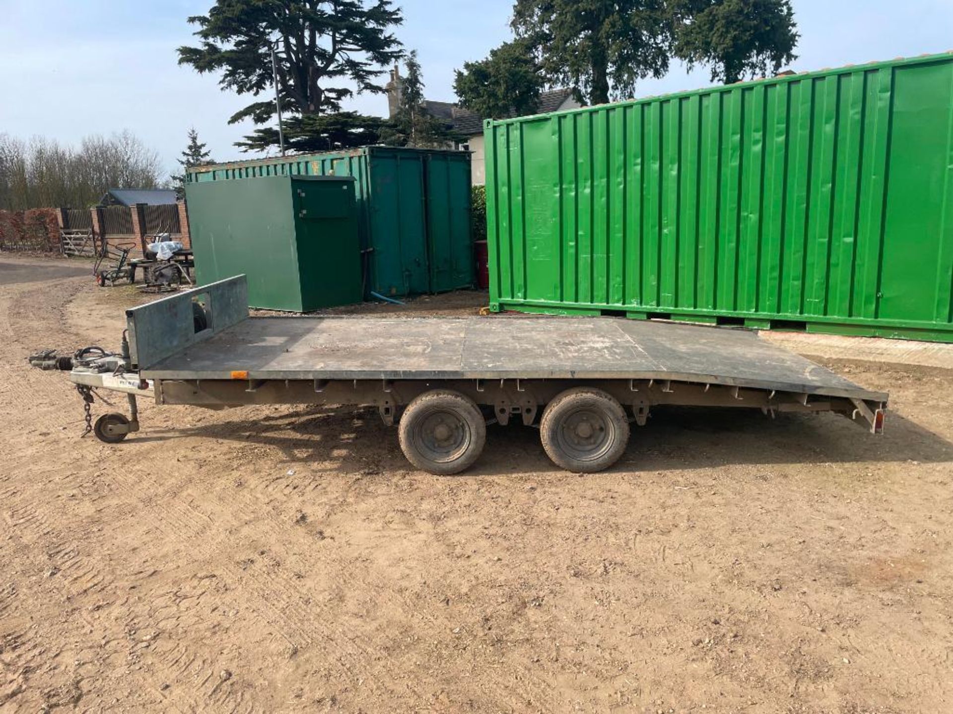 Ifor Williams LM146G/B 14ft twin axle beaver trailer with ramps, wooden floor on 155/70R12 wheels an - Image 7 of 14