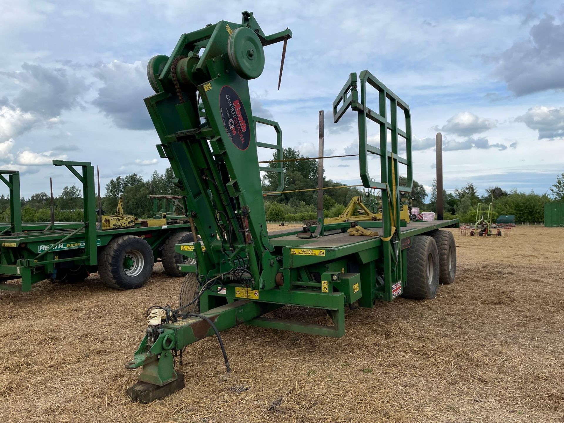 2014 Heath Super Chaser Extra QM twin axle bale chaser on 560/60R22.5 wheels and tyres, air brakes,