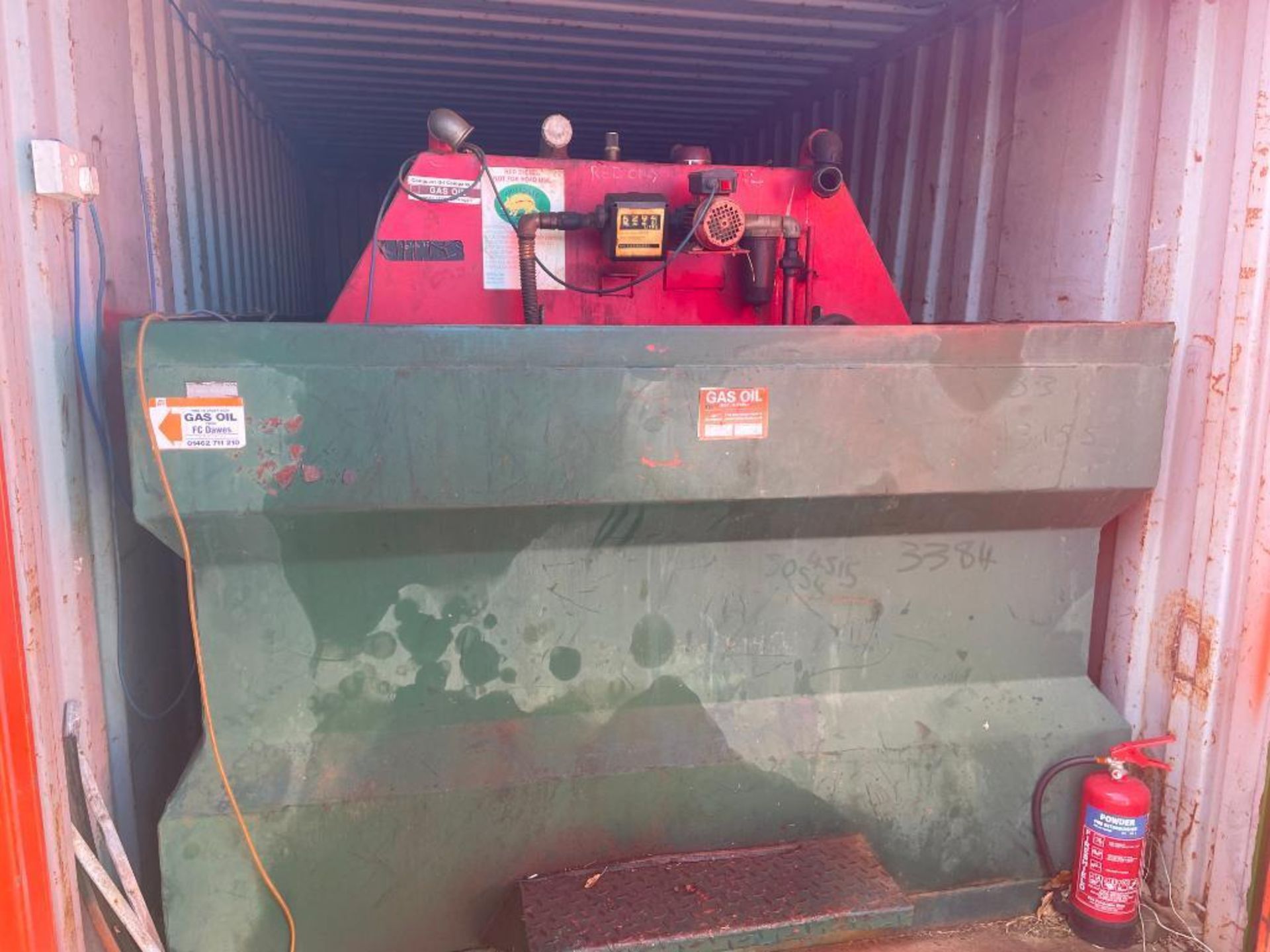 20ft shipping container with 10,000l bunded diesel tank and single phase pump - Image 4 of 7