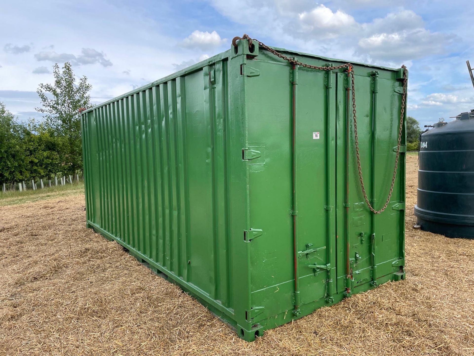 20ft shipping container with 10,000l bunded diesel tank and single phase pump