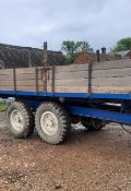 Tandem Axle Wooden Flatbed Trailer With Sides