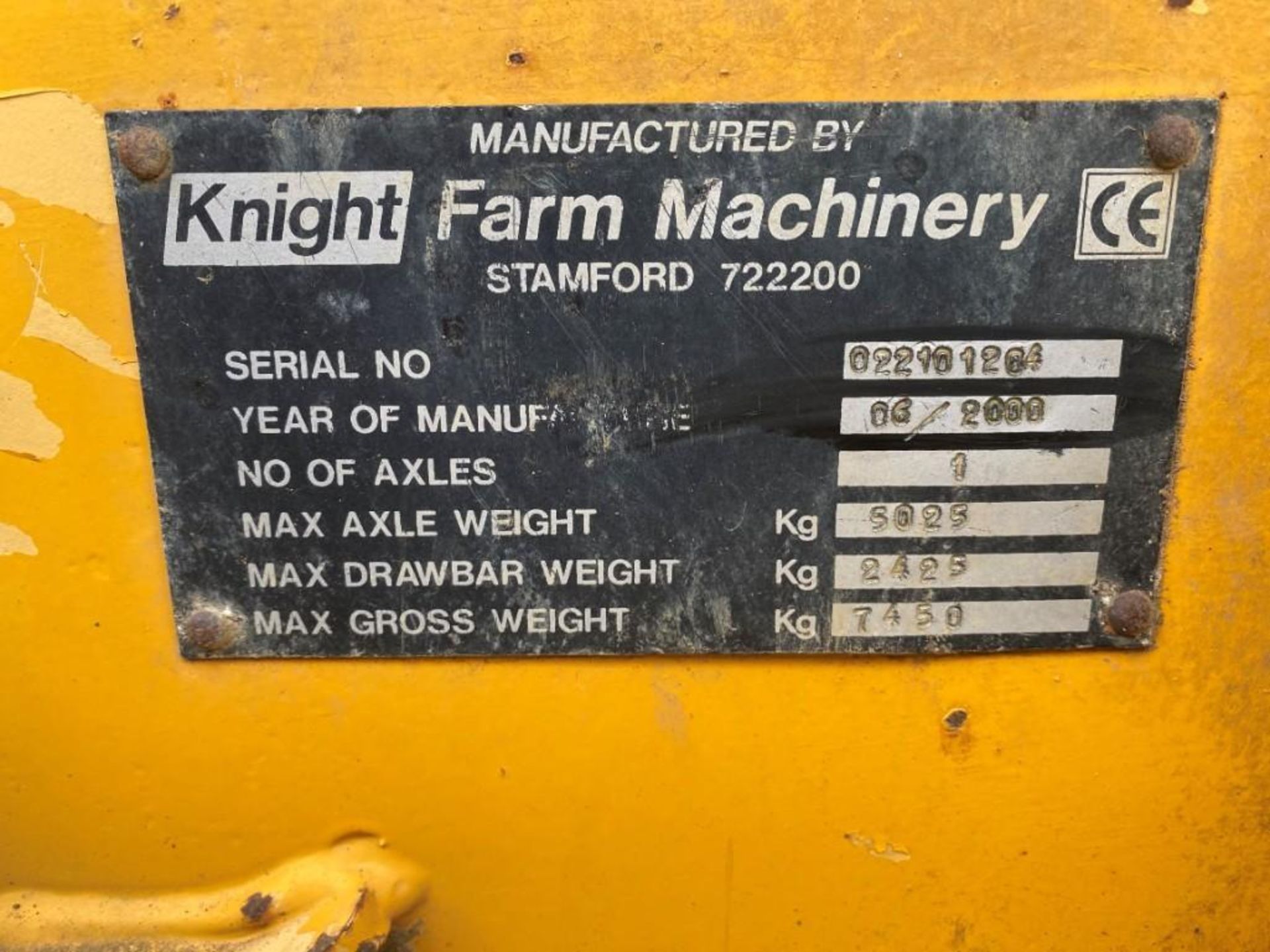 Knight 3600l trailed sprayer - Image 7 of 7