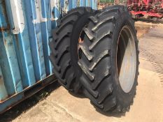 Pair of dual wheels and Belshina 16.9r38 tyres