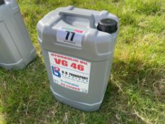 25l VG46 hydraulic oil (new). No VAT