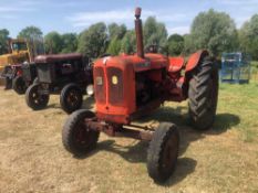 *1963 Nuffield 460 2wd diesel tractor with side belt pulley, rear linkage, drawbar and PTO on 12.4-3