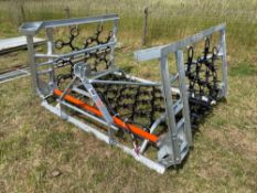 2022 Ritchie 4m hydraulic folding chain harrows with dual levelling boards. Serial No: 1005757