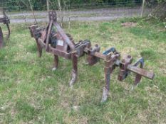 Vintage 9 leg fixed tine cultivator