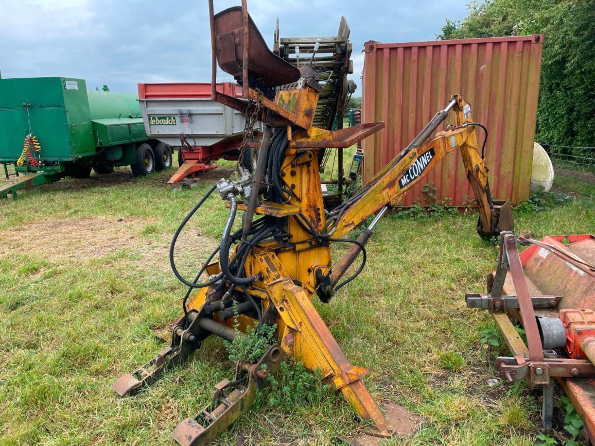 McConnel Powerarm 6/12 linkage mounted PTO driven backhoe with ditching and trenching bucket. Serial - Image 2 of 2