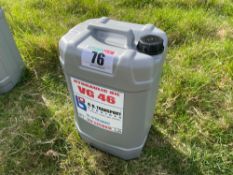 25l VG46 hydraulic oil (new), to be sold with the option. No VAT