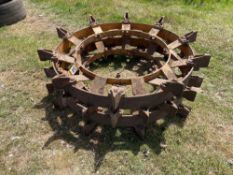 Pair 36" spade lug wheels