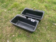 2No Quantity Ritchie hook on 2ft plastic troughs (new)