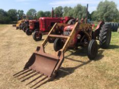 1963 Massey Ferguson 35X 2wd diesel tractor on 12.4/11-28 rear and 6.00-16 front wheels and tyres wi