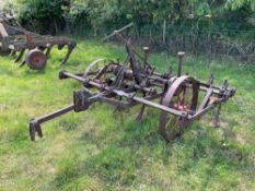 Ransomes 9 leg trailed cultivator. No VAT