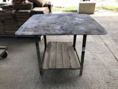 Steel workshop bench, 1.1m x 1m