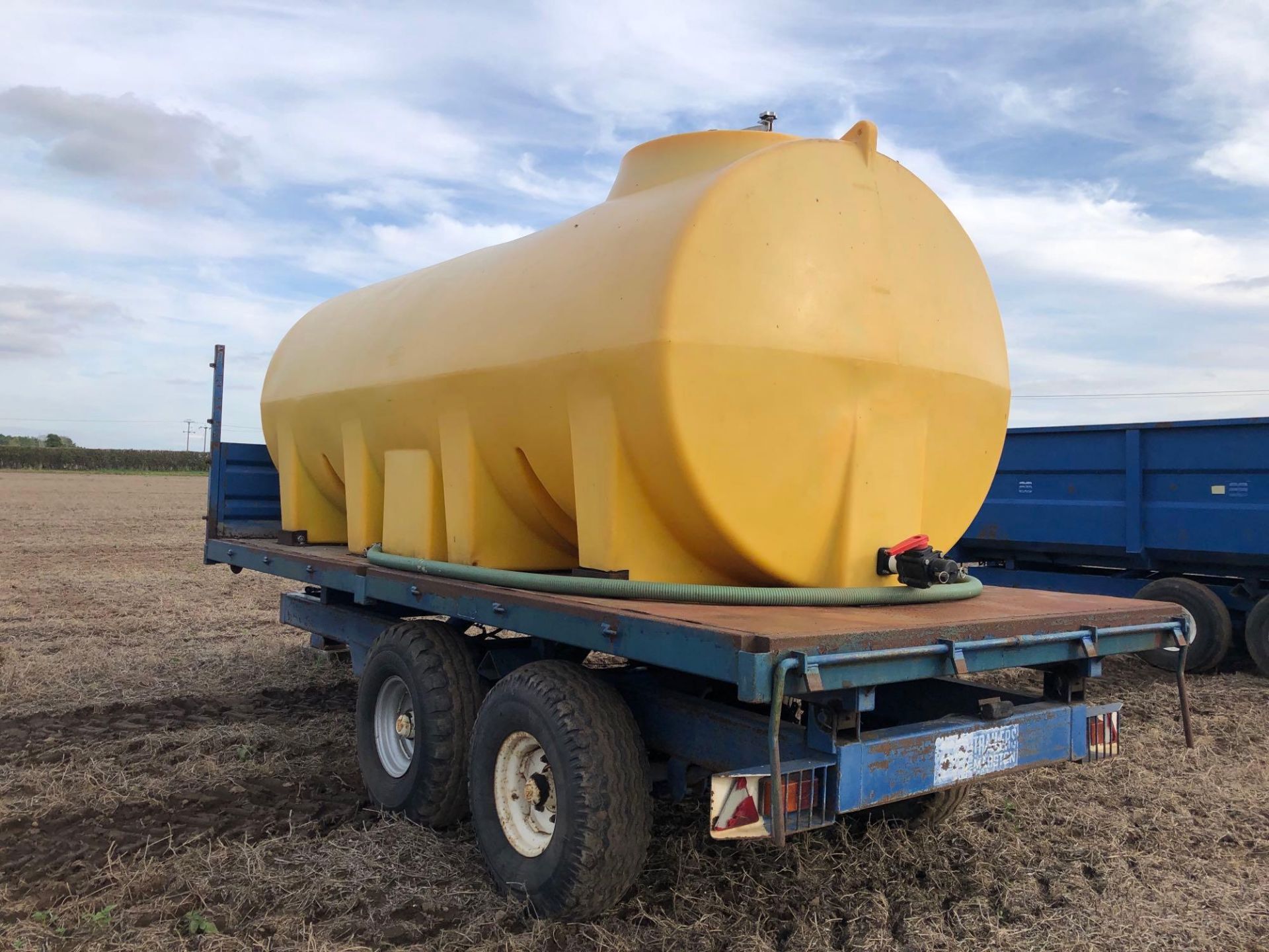 1986 AS Marston DD10L 10t twin axle flat bed trailer with Enduramaxx 10,000l plastic tank on 12.5/80 - Image 9 of 9