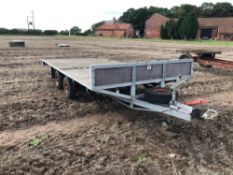 1997 Bellfield Engineering twin axle 3.5t car trailer. Serial No: 163