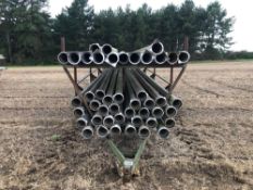 45No. Wright Rain 5" irrigation pipes 30ft with pipe trailer