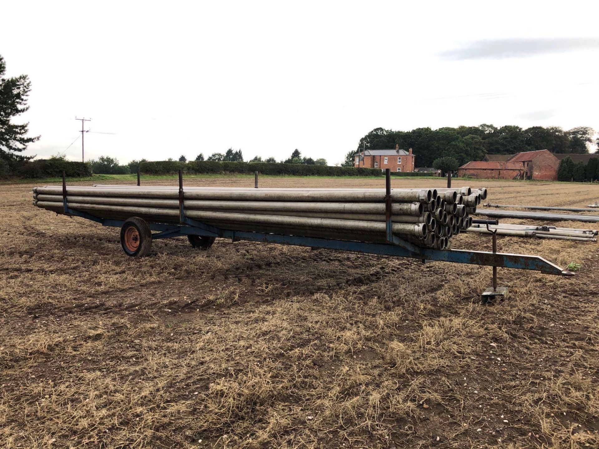 46No. Wright Rain 5" irrigation pipes 30ft with pipe trailer - Image 2 of 5